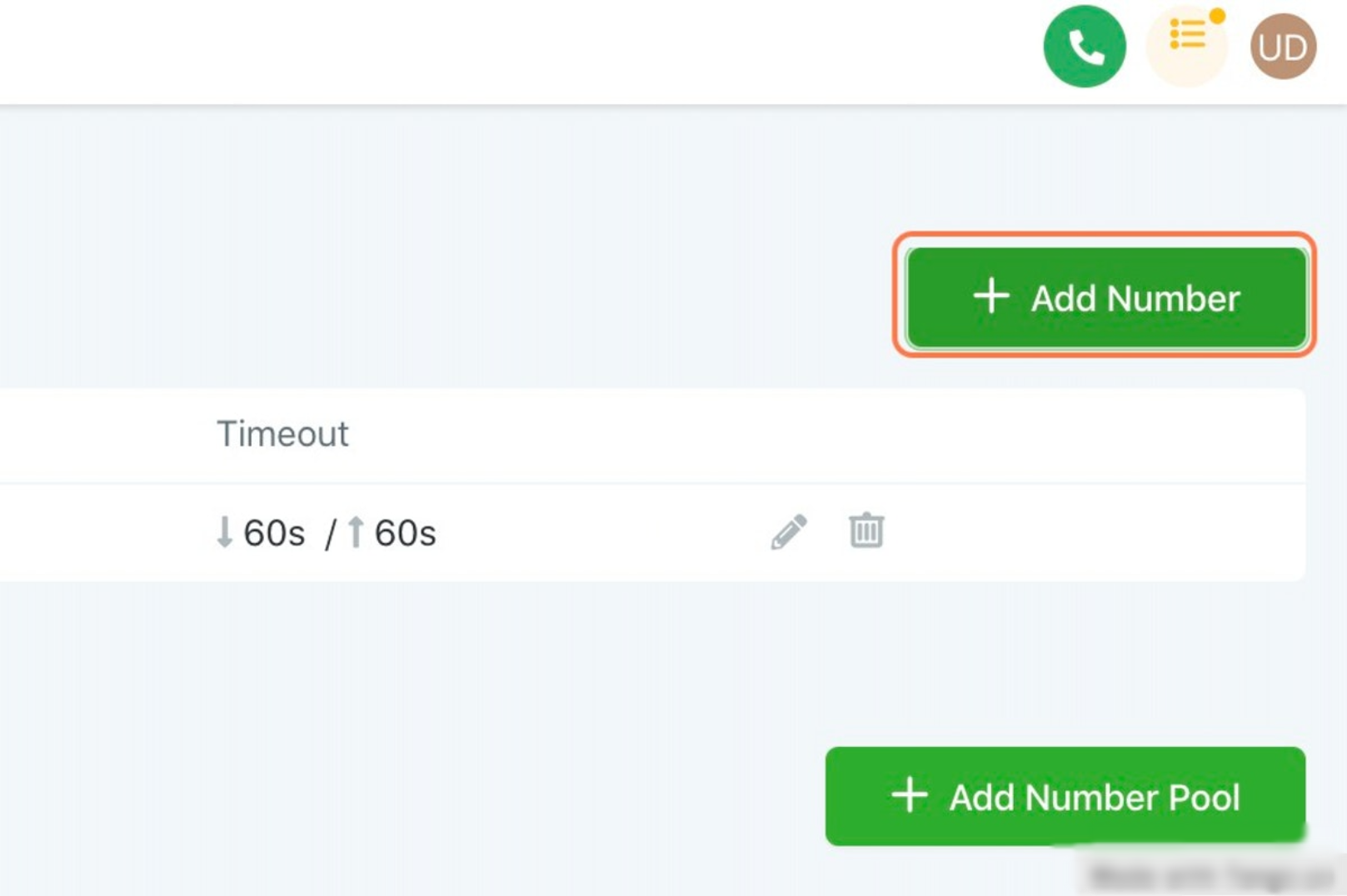 Click on Add Number